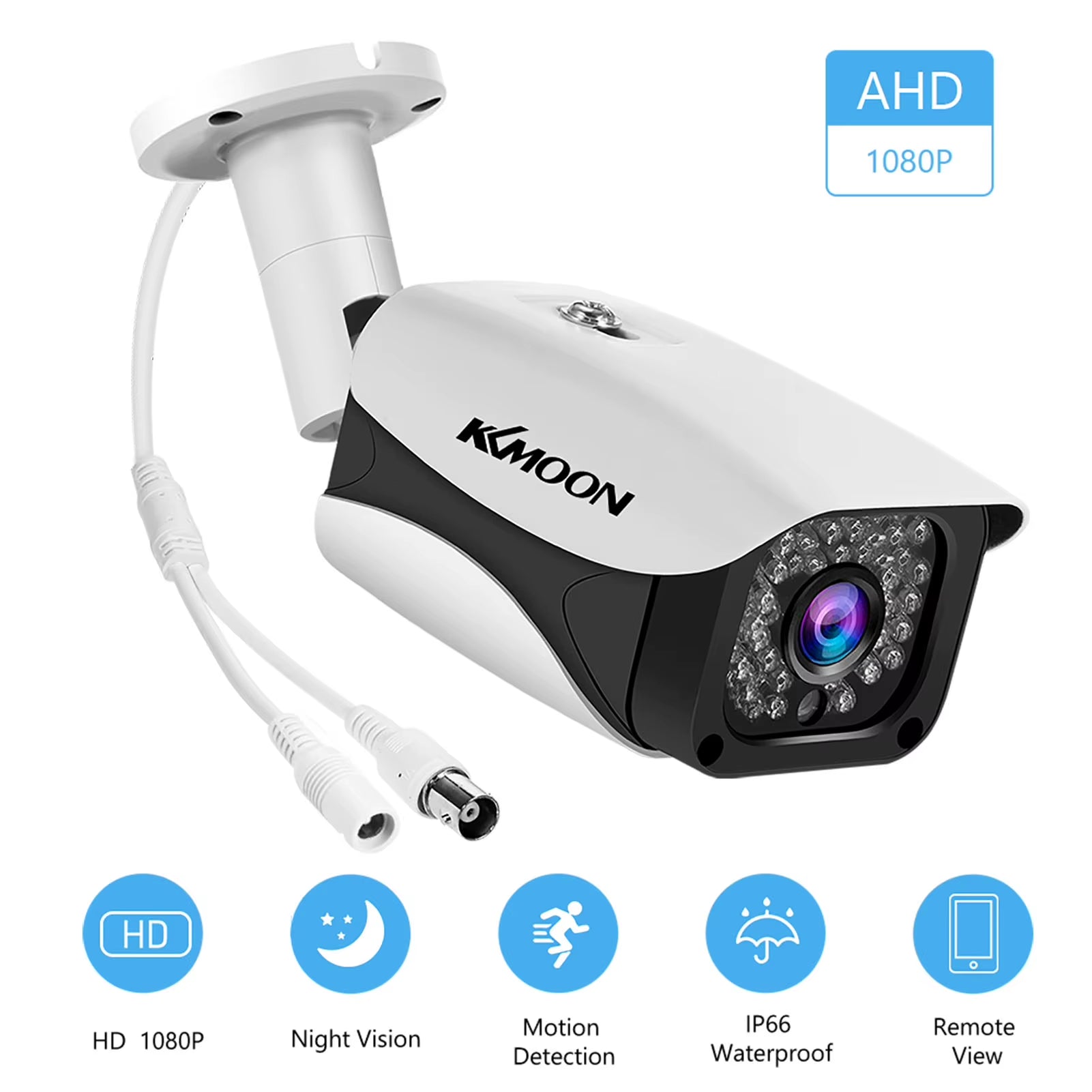2MP 1080P Full High Definition Camera Outdoor/Indoor Infrared Night Vision Weatherproof Surveillance CCTV W/ Camera NTSC System